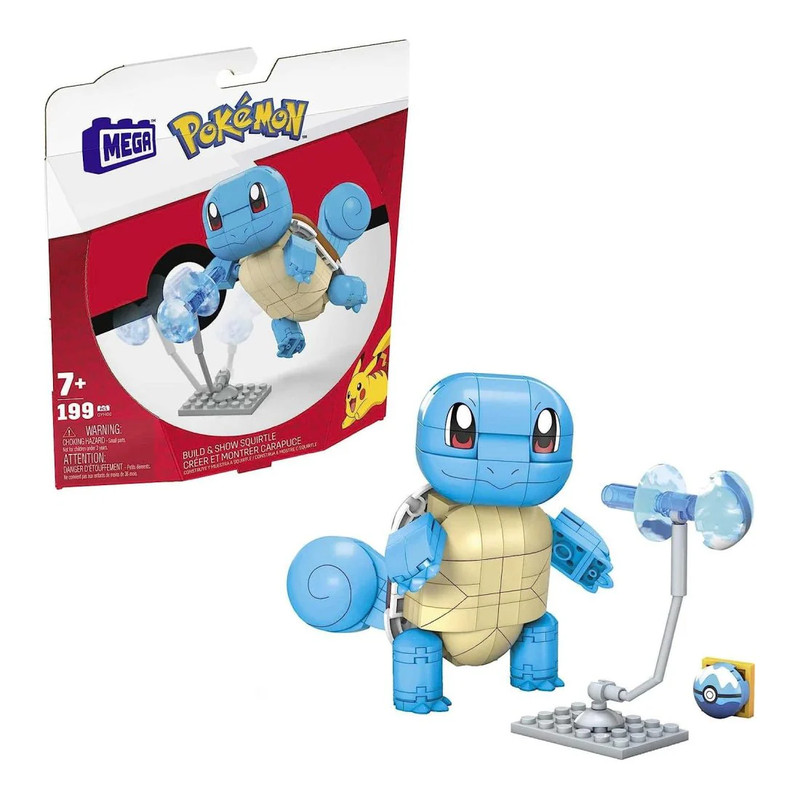 Mega Pokémon Build & Show Squirtle Building Set - 199pcs - بوكيمون